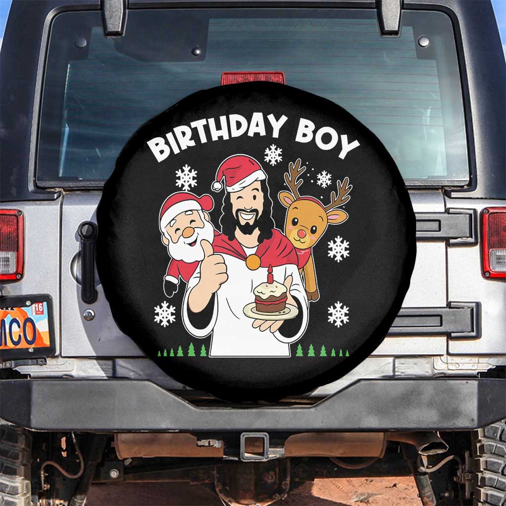 Birthday Boy Jesus Christmas Spare Tire Cover Christian Xmas - Wonder Print Shop