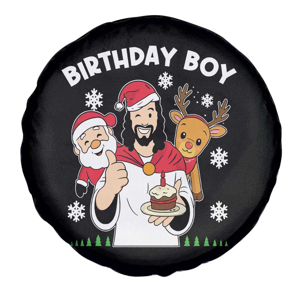 Birthday Boy Jesus Christmas Spare Tire Cover Christian Xmas - Wonder Print Shop