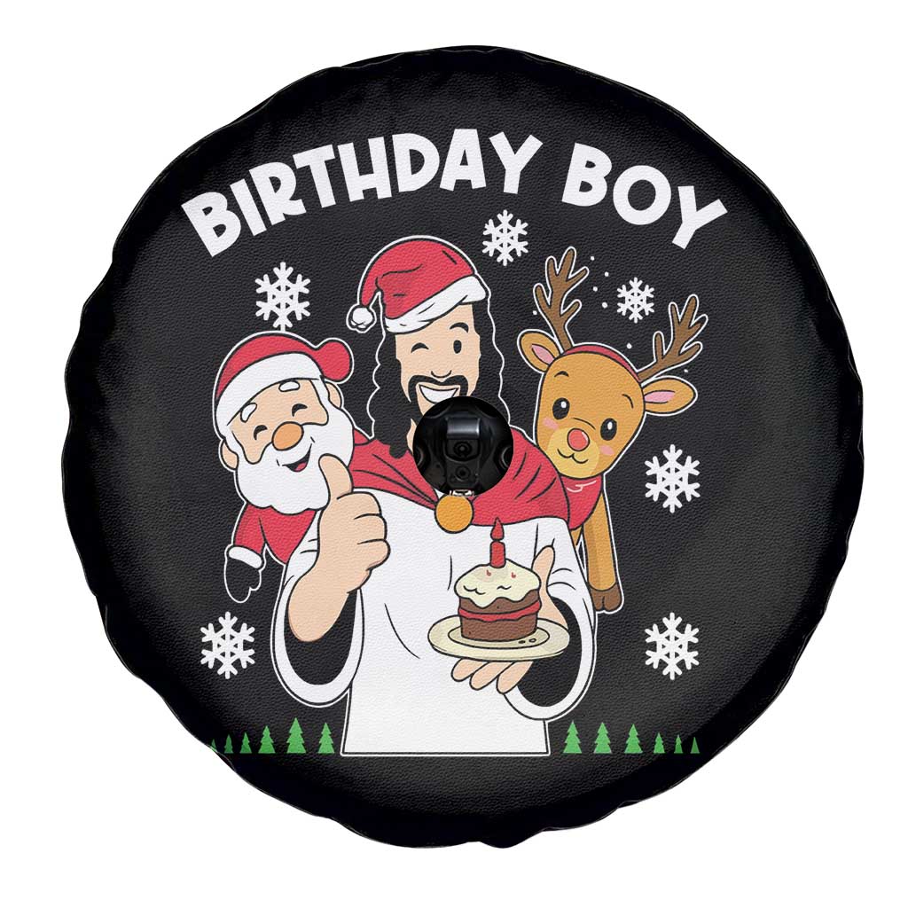 Birthday Boy Jesus Christmas Spare Tire Cover Christian Xmas - Wonder Print Shop