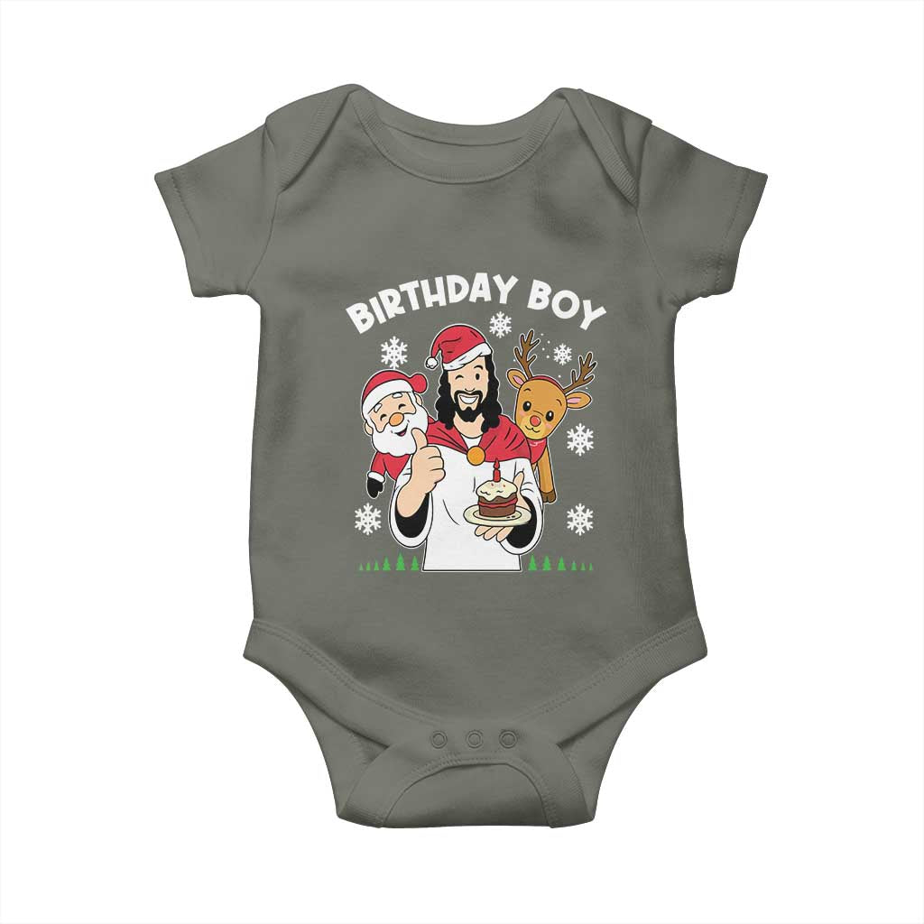 Birthday Boy Jesus Christmas Baby Onesie Christian Xmas - Wonder Print Shop