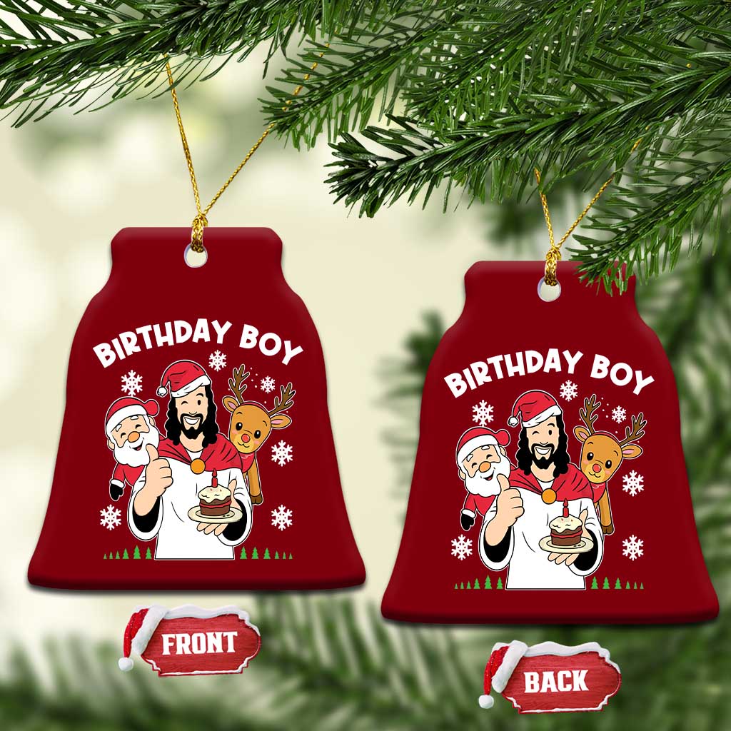 Birthday Boy Jesus Christmas Ceramic Ornament Christian Xmas - Wonder Print Shop