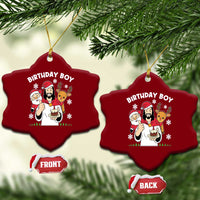 Birthday Boy Jesus Christmas Ceramic Ornament Christian Xmas - Wonder Print Shop