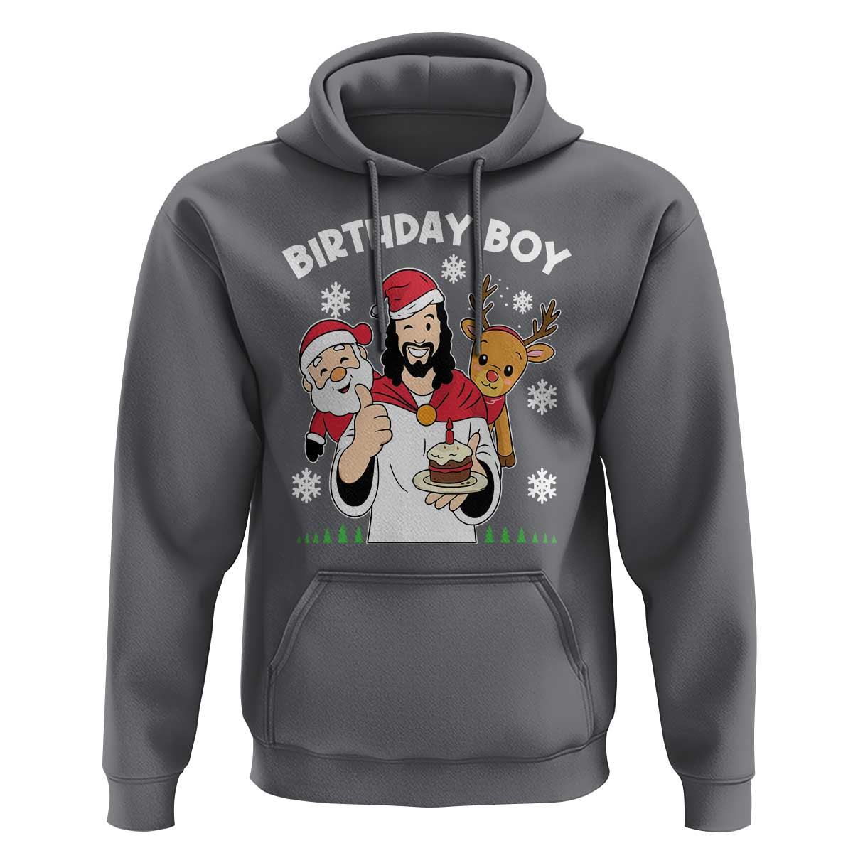 Birthday Boy Jesus Christmas Hoodie Christian Xmas - Wonder Print Shop
