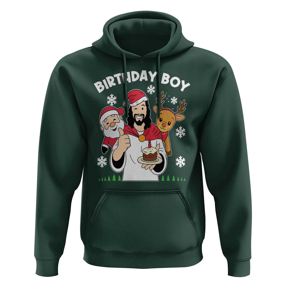 Birthday Boy Jesus Christmas Hoodie Christian Xmas - Wonder Print Shop