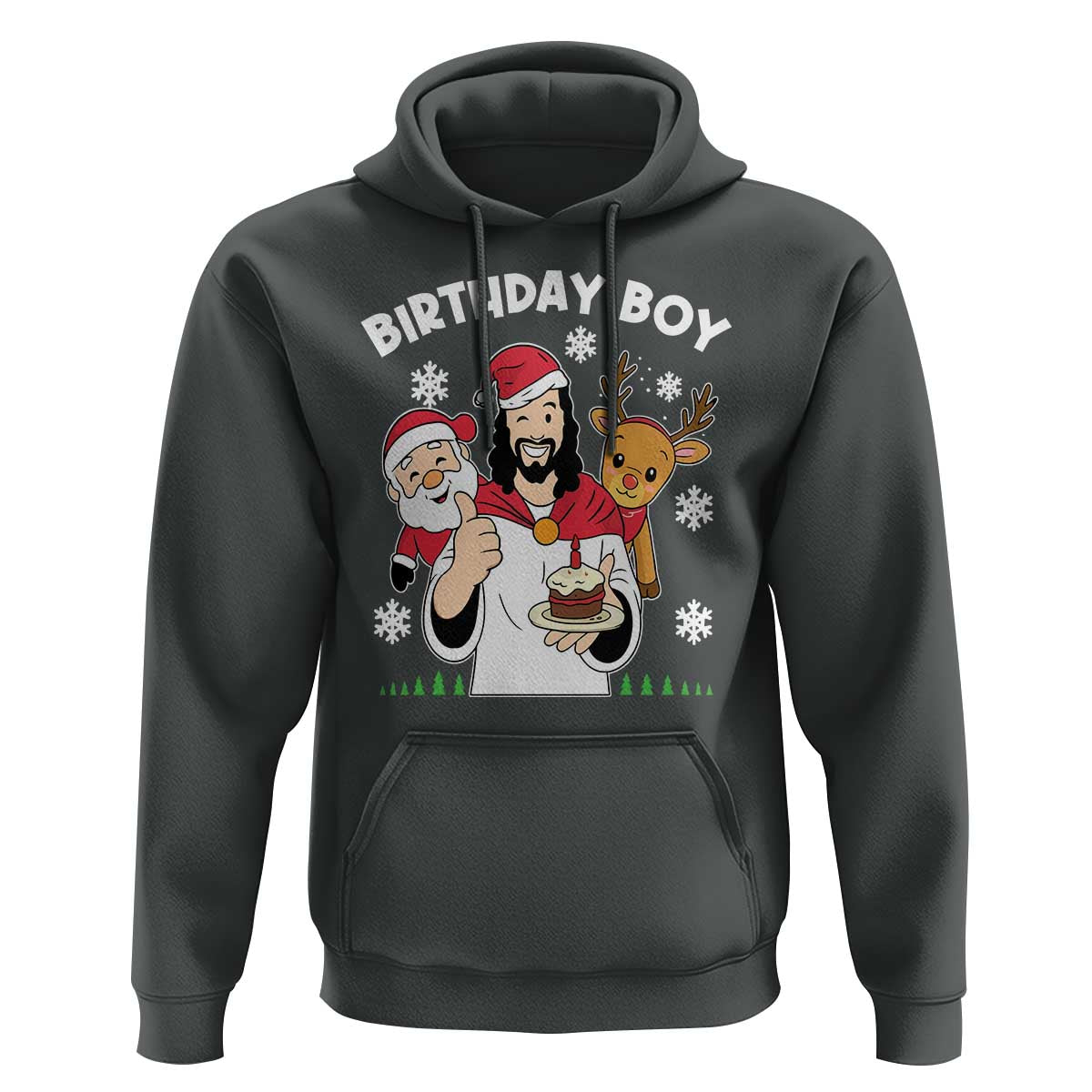 Birthday Boy Jesus Christmas Hoodie Christian Xmas - Wonder Print Shop