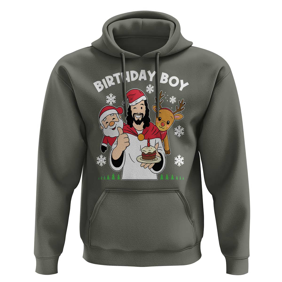 Birthday Boy Jesus Christmas Hoodie Christian Xmas - Wonder Print Shop