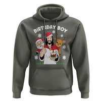 Birthday Boy Jesus Christmas Hoodie Christian Xmas - Wonder Print Shop