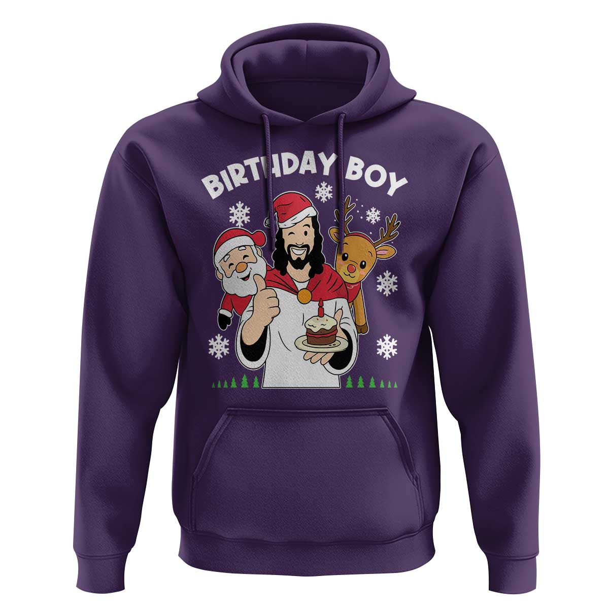 Birthday Boy Jesus Christmas Hoodie Christian Xmas - Wonder Print Shop
