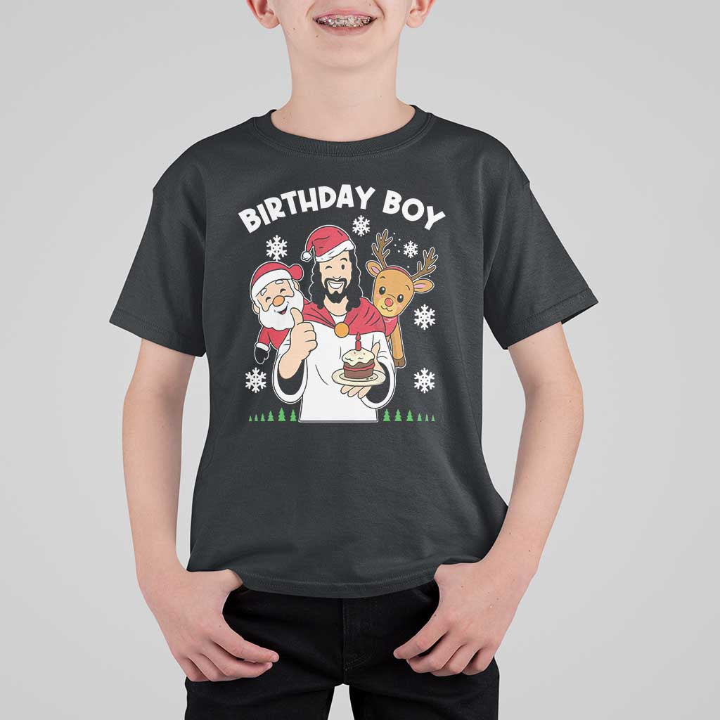 Birthday Boy Jesus Christmas T Shirt For Kid Christian Xmas - Wonder Print Shop