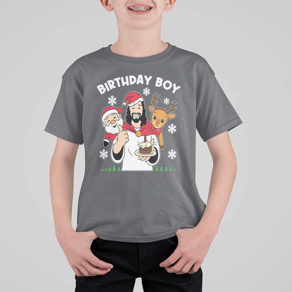 Birthday Boy Jesus Christmas T Shirt For Kid Christian Xmas - Wonder Print Shop
