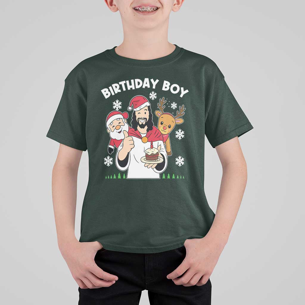 Birthday Boy Jesus Christmas T Shirt For Kid Christian Xmas - Wonder Print Shop