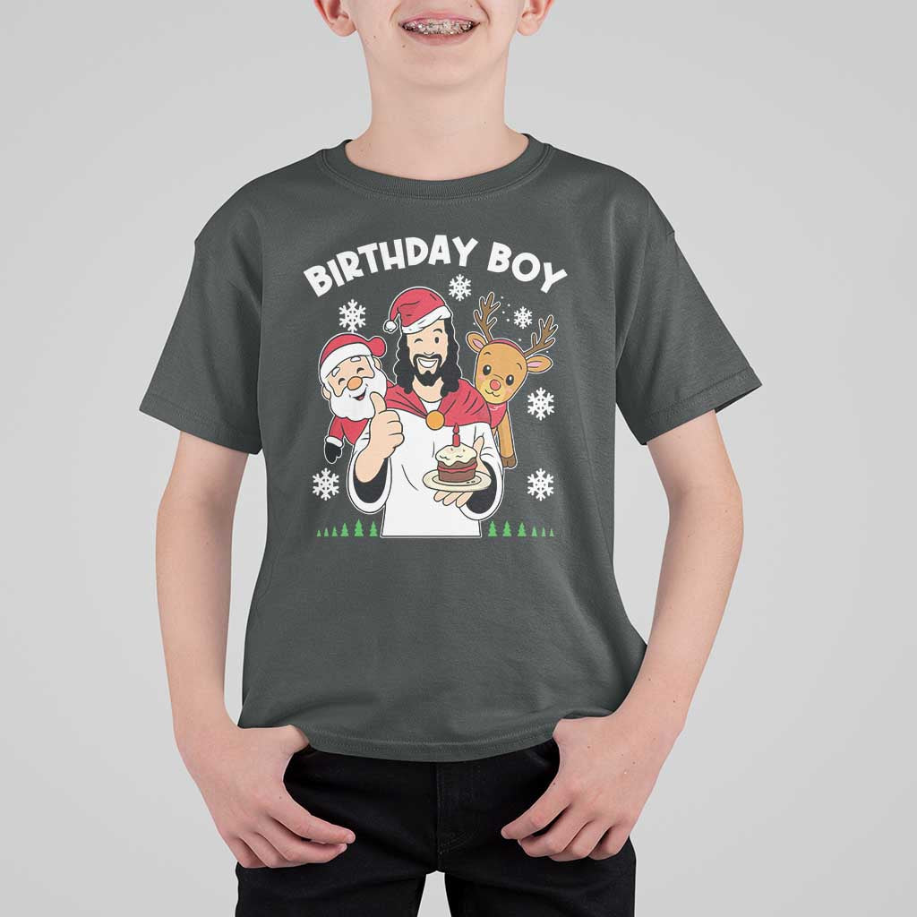 Birthday Boy Jesus Christmas T Shirt For Kid Christian Xmas - Wonder Print Shop