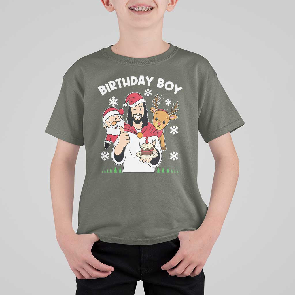 Birthday Boy Jesus Christmas T Shirt For Kid Christian Xmas - Wonder Print Shop