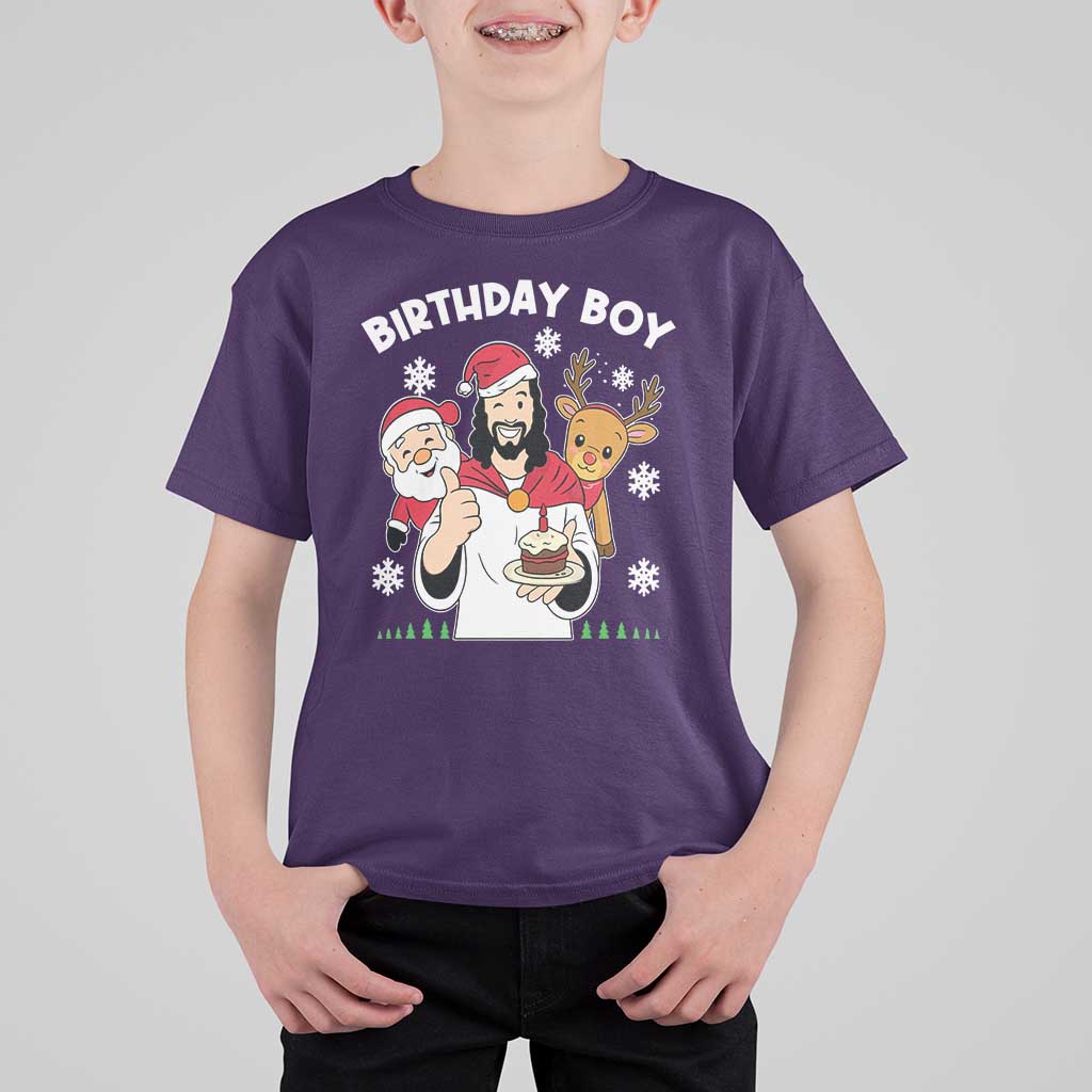 Birthday Boy Jesus Christmas T Shirt For Kid Christian Xmas - Wonder Print Shop