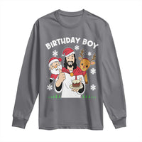 Birthday Boy Jesus Christmas Long Sleeve Shirt Christian Xmas - Wonder Print Shop