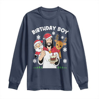 Birthday Boy Jesus Christmas Long Sleeve Shirt Christian Xmas - Wonder Print Shop