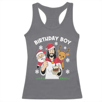 Birthday Boy Jesus Christmas Racerback Tank Top Christian Xmas - Wonder Print Shop