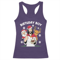 Birthday Boy Jesus Christmas Racerback Tank Top Christian Xmas - Wonder Print Shop