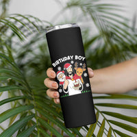 Birthday Boy Jesus Christmas Skinny Tumbler Christian Xmas - Wonder Print Shop