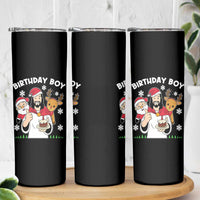 Birthday Boy Jesus Christmas Skinny Tumbler Christian Xmas - Wonder Print Shop