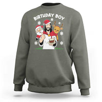 Birthday Boy Jesus Christmas Sweatshirt Christian Xmas - Wonder Print Shop