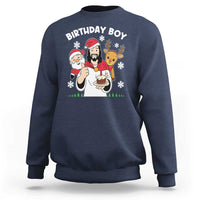 Birthday Boy Jesus Christmas Sweatshirt Christian Xmas - Wonder Print Shop