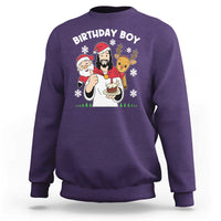 Birthday Boy Jesus Christmas Sweatshirt Christian Xmas - Wonder Print Shop