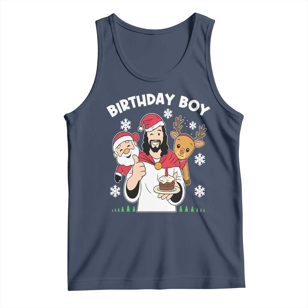 Birthday Boy Jesus Christmas Tank Top Christian Xmas - Wonder Print Shop