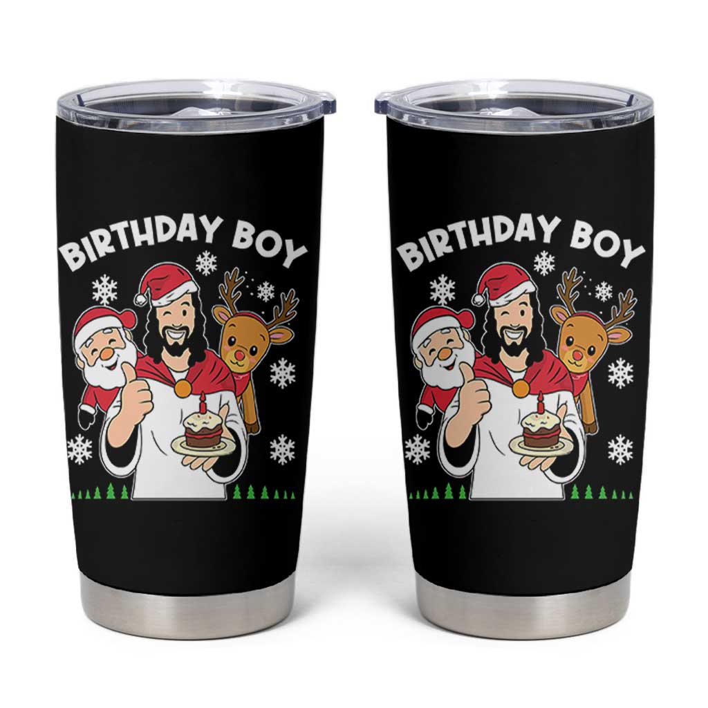Birthday Boy Jesus Christmas Tumbler Cup Christian Xmas - Wonder Print Shop