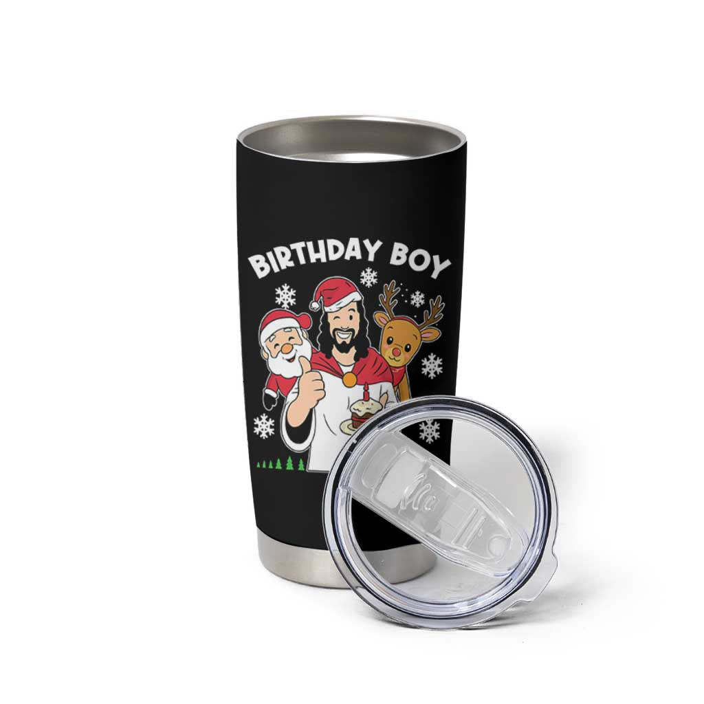 Birthday Boy Jesus Christmas Tumbler Cup Christian Xmas - Wonder Print Shop