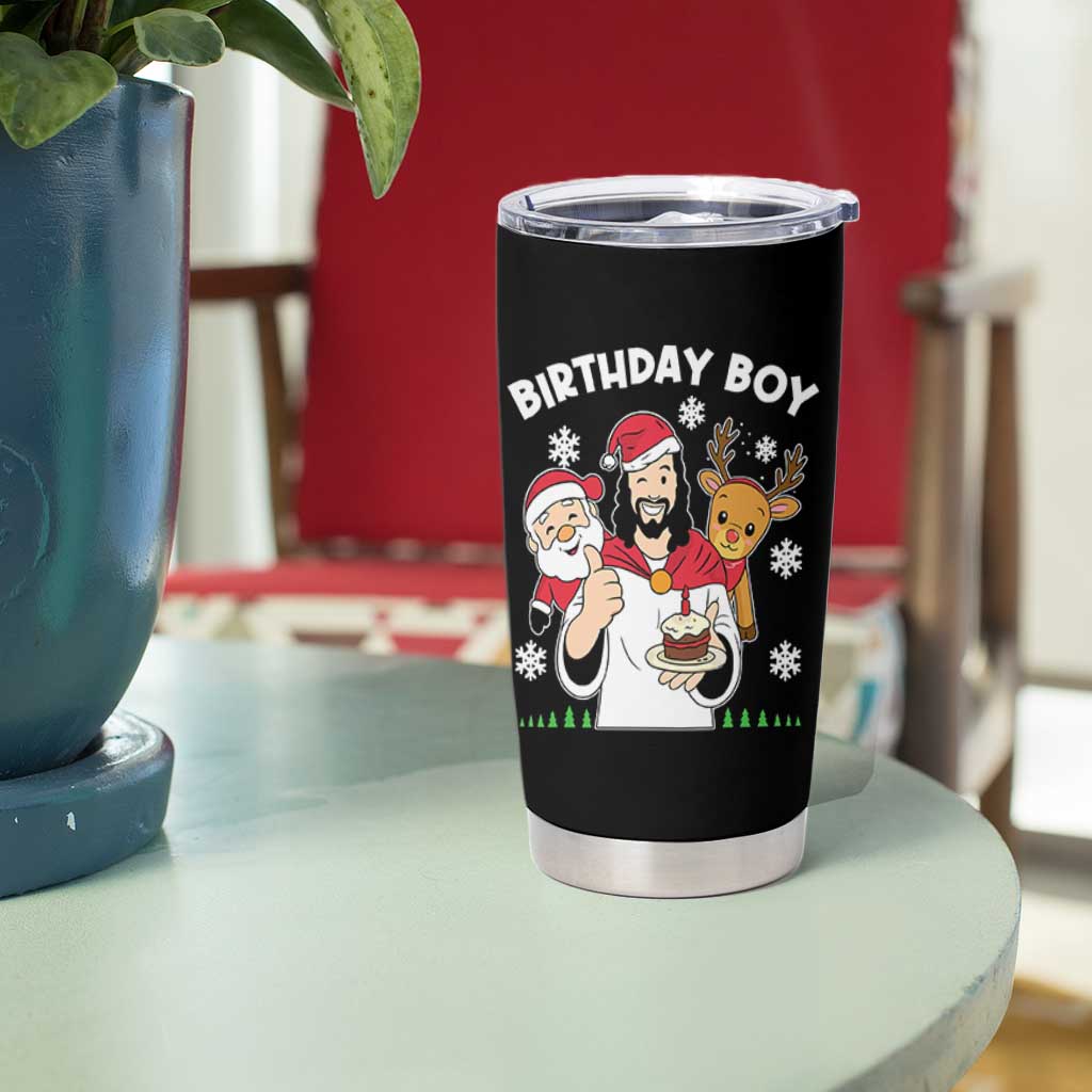 Birthday Boy Jesus Christmas Tumbler Cup Christian Xmas - Wonder Print Shop
