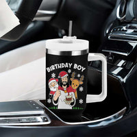 Birthday Boy Jesus Christmas Tumbler With Handle Christian Xmas - Wonder Print Shop