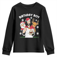 Birthday Boy Jesus Christmas Youth Sweatshirt Christian Xmas - Wonder Print Shop