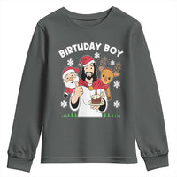 Birthday Boy Jesus Christmas Youth Sweatshirt Christian Xmas - Wonder Print Shop