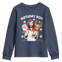 Birthday Boy Jesus Christmas Youth Sweatshirt Christian Xmas - Wonder Print Shop