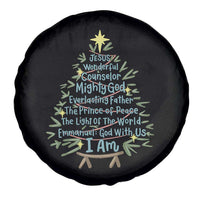Jesus Names Christmas Tree Spare Tire Cover Christian Bible Verse Xmas - Wonder Print Shop