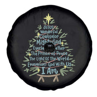 Jesus Names Christmas Tree Spare Tire Cover Christian Bible Verse Xmas - Wonder Print Shop