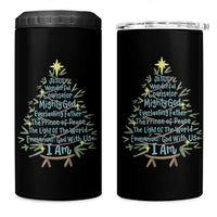 Jesus Names Christmas Tree 4 in 1 Can Cooler Tumbler Christian Bible Verse Xmas - Wonder Print Shop