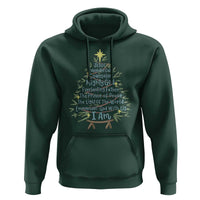 Jesus Names Christmas Tree Hoodie Christian Bible Verse Xmas - Wonder Print Shop