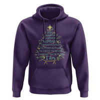 Jesus Names Christmas Tree Hoodie Christian Bible Verse Xmas - Wonder Print Shop