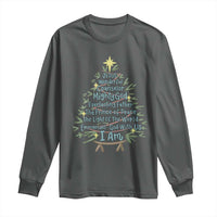 Jesus Names Christmas Tree Long Sleeve Shirt Christian Bible Verse Xmas - Wonder Print Shop