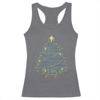 Jesus Names Christmas Tree Racerback Tank Top Christian Bible Verse Xmas - Wonder Print Shop