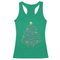 Jesus Names Christmas Tree Racerback Tank Top Christian Bible Verse Xmas - Wonder Print Shop