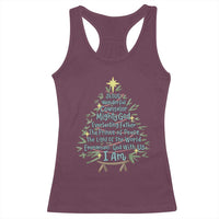 Jesus Names Christmas Tree Racerback Tank Top Christian Bible Verse Xmas - Wonder Print Shop