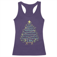 Jesus Names Christmas Tree Racerback Tank Top Christian Bible Verse Xmas - Wonder Print Shop