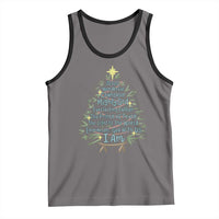 Jesus Names Christmas Tree Tank Top Christian Bible Verse Xmas - Wonder Print Shop
