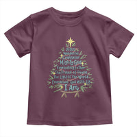 Jesus Names Christmas Tree Toddler T Shirt Christian Bible Verse Xmas - Wonder Print Shop