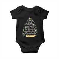 Christmas Christian Baby Onesie Jesus Names Tree Religious Faith - Wonder Print Shop