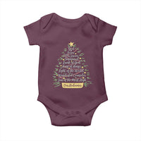 Christmas Christian Baby Onesie Jesus Names Tree Religious Faith - Wonder Print Shop