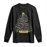 Christmas Christian Long Sleeve Shirt Jesus Names Tree Religious Faith - Wonder Print Shop